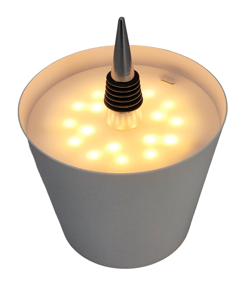 POWERTECH LED φωτιστικό για μπουκάλι HLL-0198, ρυθμιζόμενο, επαναφορτιζόμενο, λευκό - Image 4