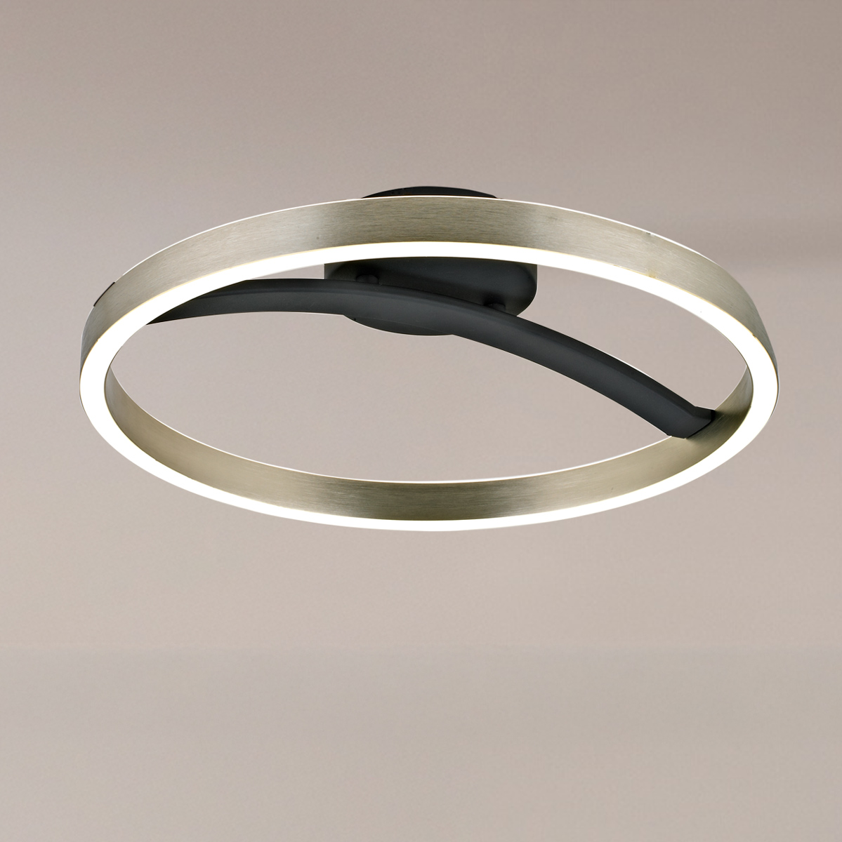 POWERTECH LED φωτιστικό οροφής HLL-0200, 29W, 4000K, Φ38x10cm, ασημί/μαύρο - Image 2