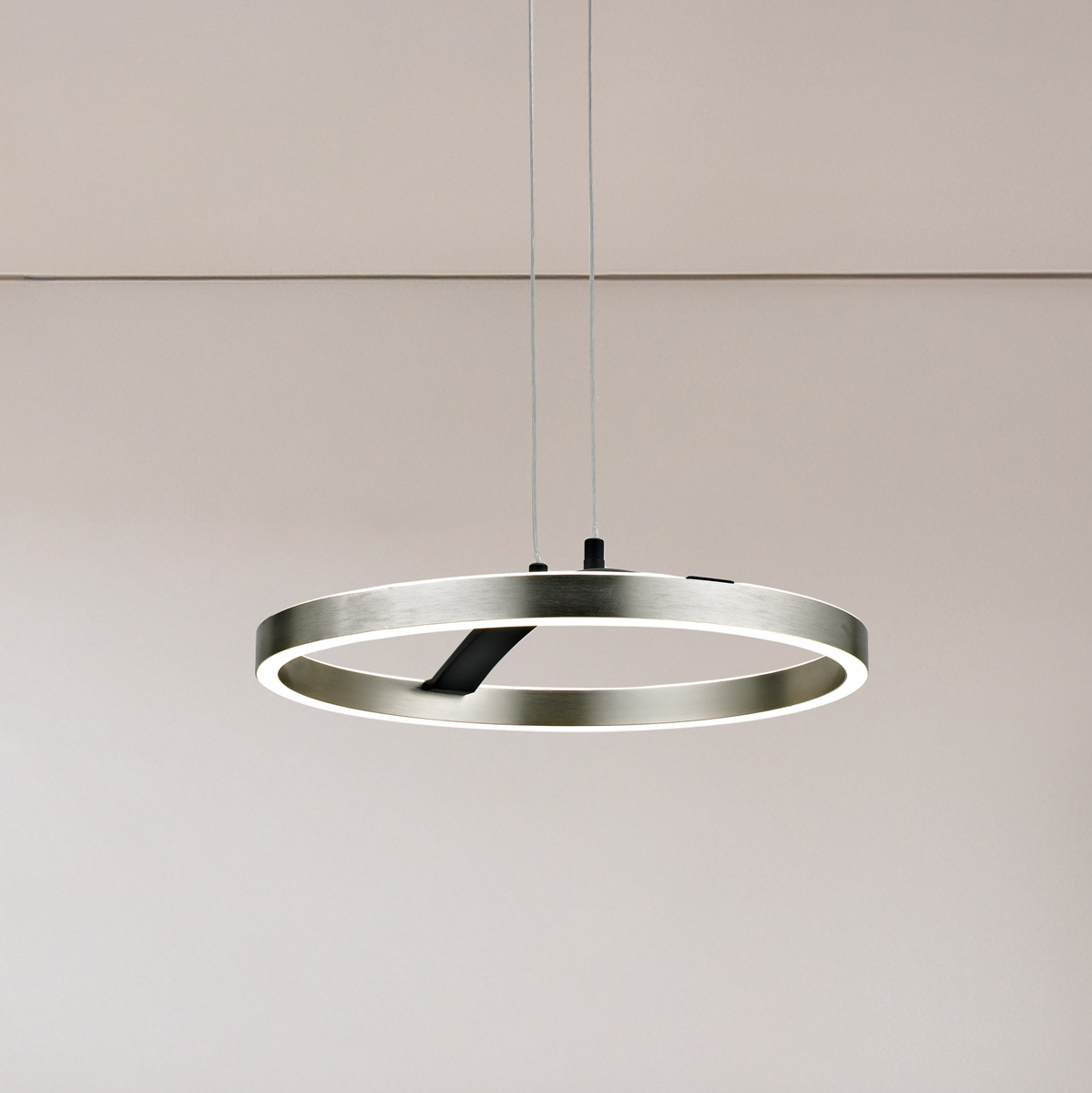 POWERTECH LED φωτιστικό οροφής HLL-0202, 29W, 4000K, Φ38x120cm, ασημί/μαύρο - Image 2