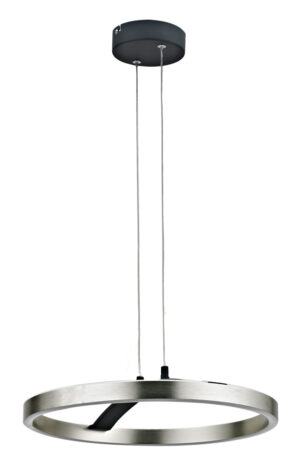 POWERTECH LED φωτιστικό οροφής HLL-0202, 29W, 4000K, Φ38x120cm, ασημί/μαύρο