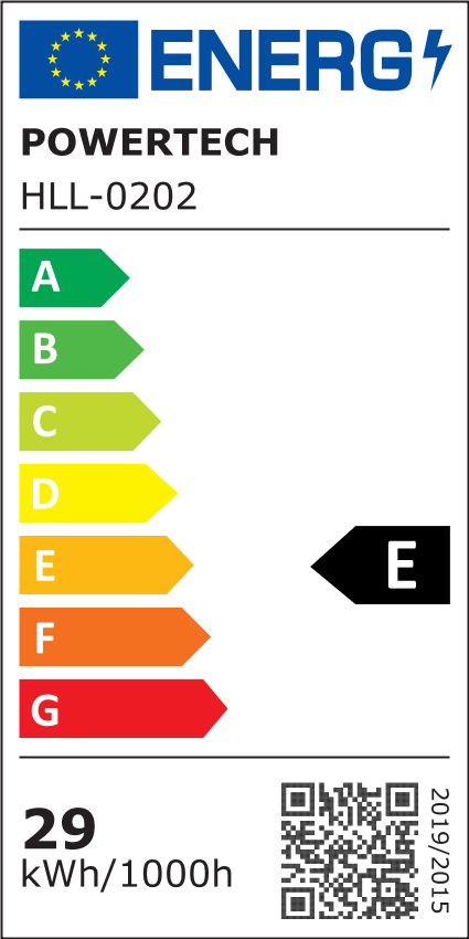 POWERTECH LED φωτιστικό οροφής HLL-0202, 29W, 4000K, Φ38x120cm, ασημί/μαύρο - Image 5