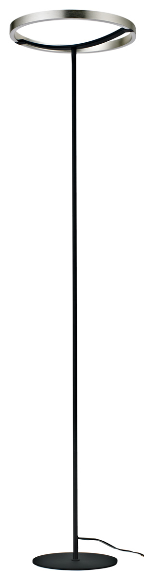 POWERTECH LED φωτιστικό δαπέδου HLL-0204, 42W, 4000K, Φ38x157cm, ασημί/μαύρο