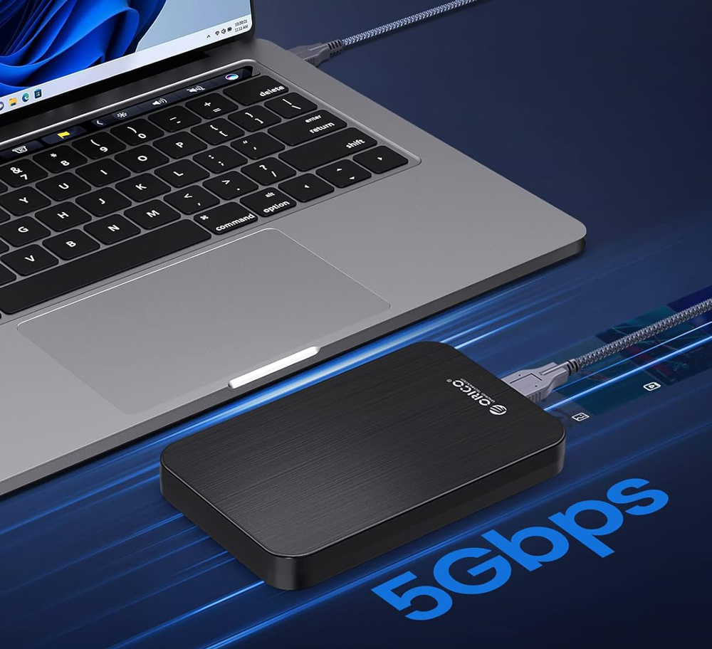 ORICO θήκη για 2.5" SATA HDD/SSD HM25U3, 5Gbps, μαύρη - Image 2