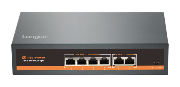 LONGSE PoE switch HT42FA με 4x LAN & 2x WAN θύρες, 10/100Mbps