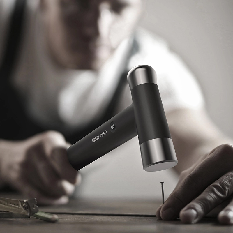 DELI σφυρί μπάλας HT7008 με αντιολισθητική λαβή, 250gr, 245mm, γκρι/μαύρο - Image 2