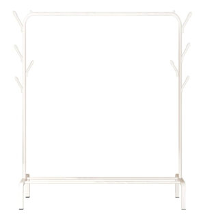 Κρεμάστρα δαπέδου HUH-0127, μεταλλική, 110x40x150cm, λευκή