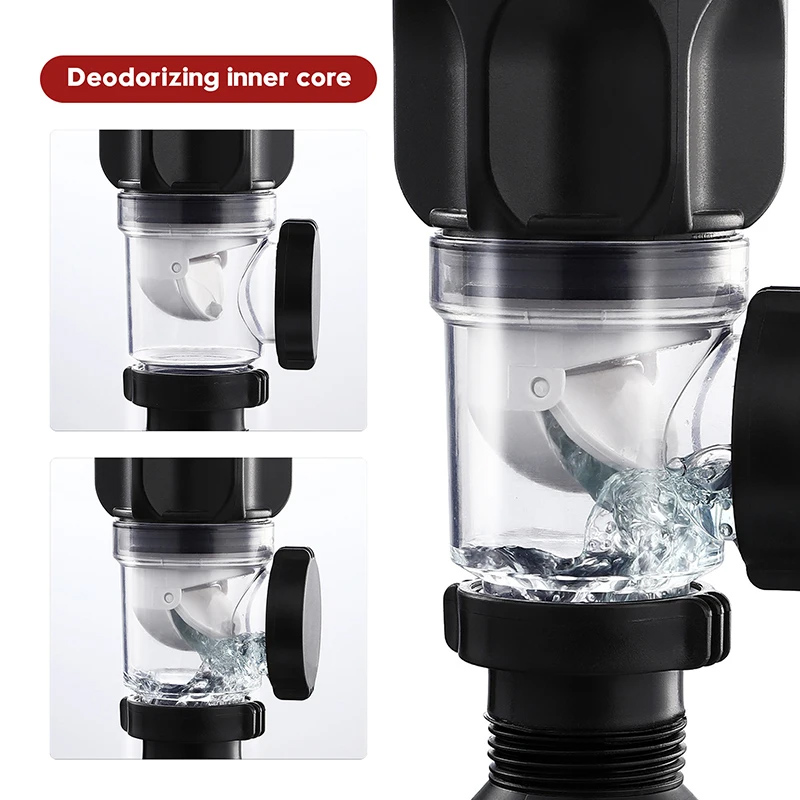 Εύκαμπτο σιφώνι νιπτήρα HUH-0139, μπάνιου/κουζίνας, Φ32mm, λευκό - Image 3