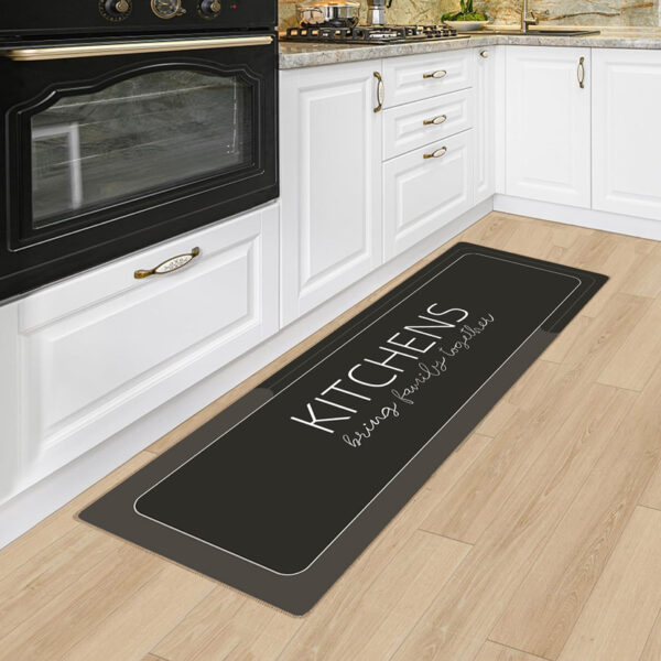 HOME USE πατάκι κουζίνας HUH-0216, αντιολισθητικό, 120x40cm, 3.5mm πάχος, καφέ - Image 2
