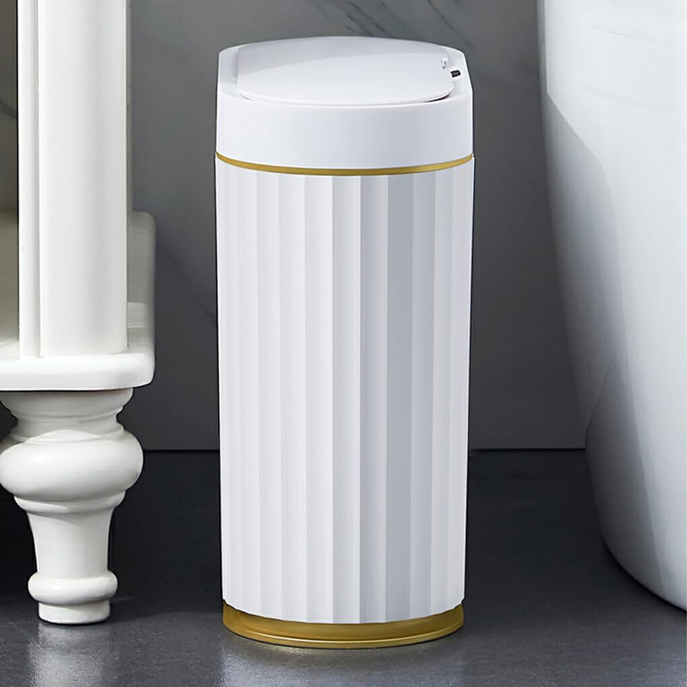 HOME USE κάδος απορριμμάτων HUH-0227 με φωτοκύτταρο, 9lt, λευκός - Image 4