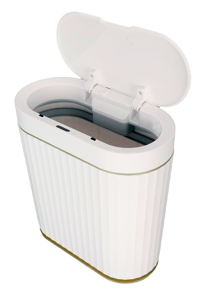 HOME USE κάδος απορριμμάτων HUH-0227 με φωτοκύτταρο, 9lt, λευκός - Image 6