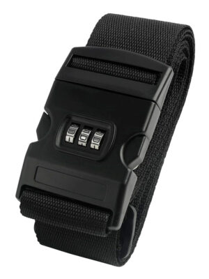 HOME USE ιμάντας βαλίτσας HUH-0240 με λουκέτο συνδυασμού, ρυθμιζόμενος, 2m, μαύρος