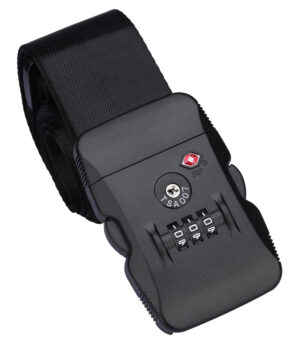 HOME USE ιμάντας βαλίτσας HUH-0245 με λουκέτο συνδυασμού TSA, ρυθμιζόμενος, 2m, μαύρος