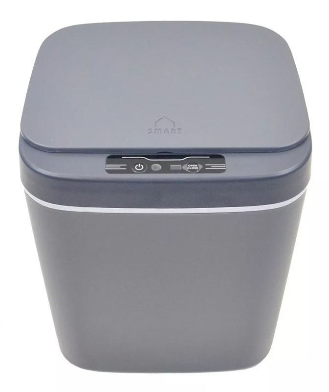 HOME USE κάδος απορριμμάτων HUH-0254 με φωτοκύτταρο, 10.5lt, γκρι - Image 6