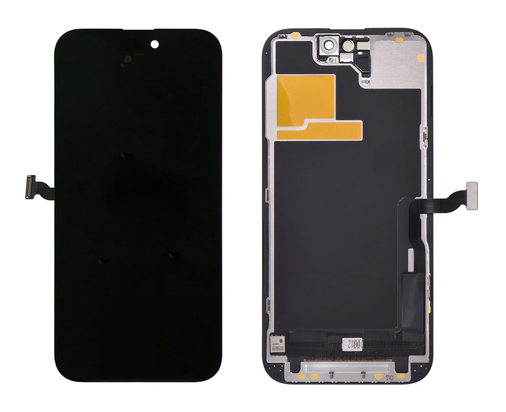 TW INCELL LCD για iPhone 14 Pro, camera-sensor ring, earmesh, μαύρη