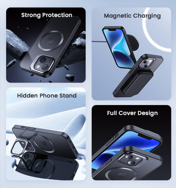 USAMS θήκη Geying US-BH855 για iPhone 15 Pro, διάφανη/μπλε - Image 2