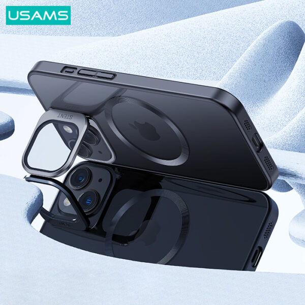 USAMS θήκη Geying US-BH855 για iPhone 15 Pro, διάφανη/μπλε - Image 3