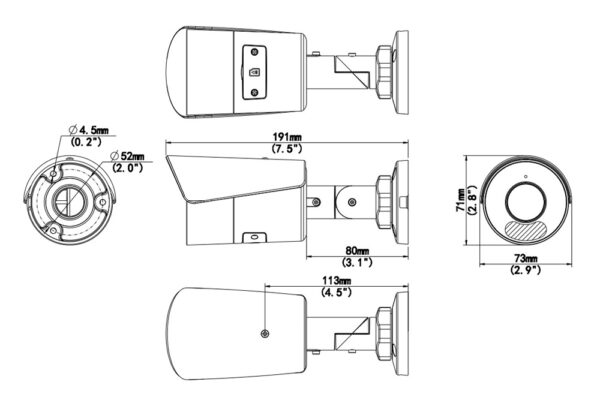 UNIARCH IP κάμερα IPC-B128-APF28KM, 2.8mm, 8MP, PoE, SD, IR 30m - Image 4