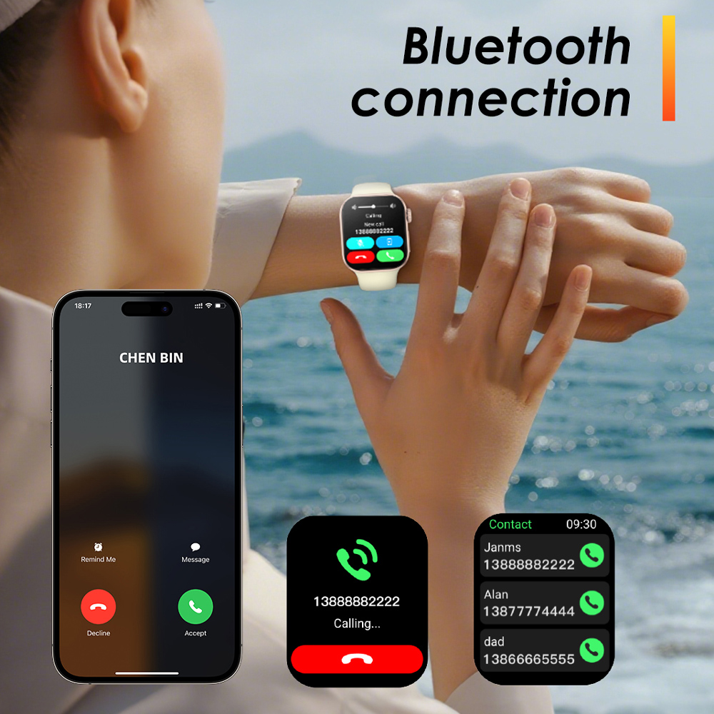 INTIME smartwatch A10 Pro με 2x λουράκια, heart rate, 2.04" AMOLED, IP65, μαύρο - Image 5