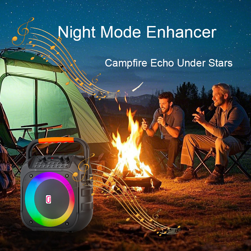 JYX φορητό ηχείο T26-T με 2x μικρόφωνα, 20W, 4000mah, LED, μαύρο - Image 10