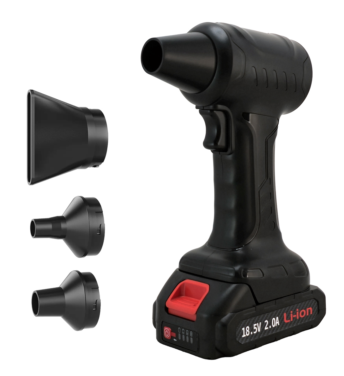 KINZIR ηλεκτρικό air duster AD47, 400W, 10000mAh, μαύρο