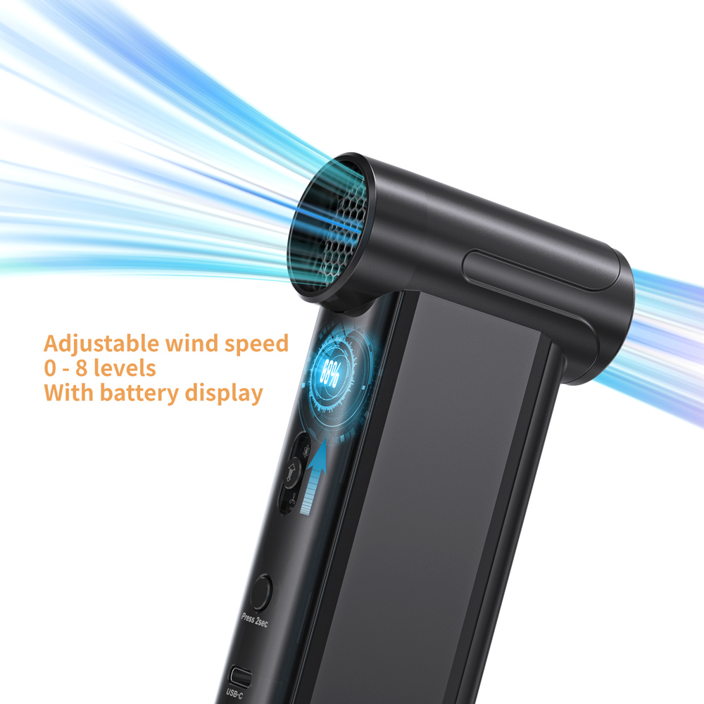 KINZIR 2 σε 1 σκουπάκι χειρός & air duster AD51, 180W, 4000mAh, μαύρο - Image 2