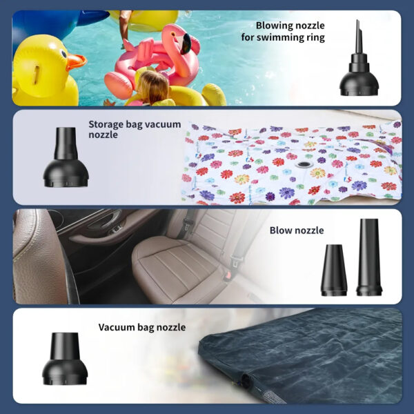 KINZIR ηλεκτρικό air duster AD57, 180W, 8000mAh, γκρι - Image 3