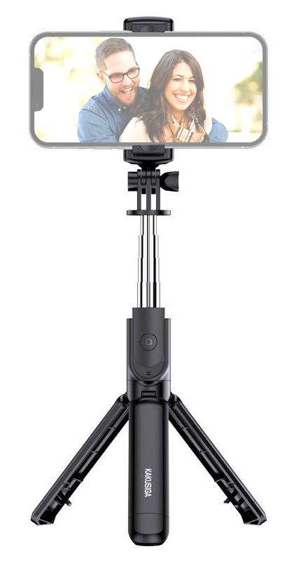 KAKUSIGA selfie stick KSC-1143 με τρίποδο, έως 70cm, Bluetooth, μαύρο