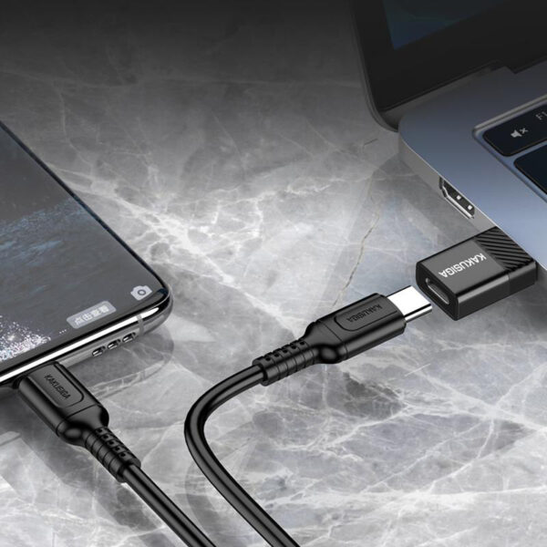 KAKUSIGA αντάπτορας USB-C σε USB KSC-1407, 480Mbps, 3A, μαύρος - Image 2