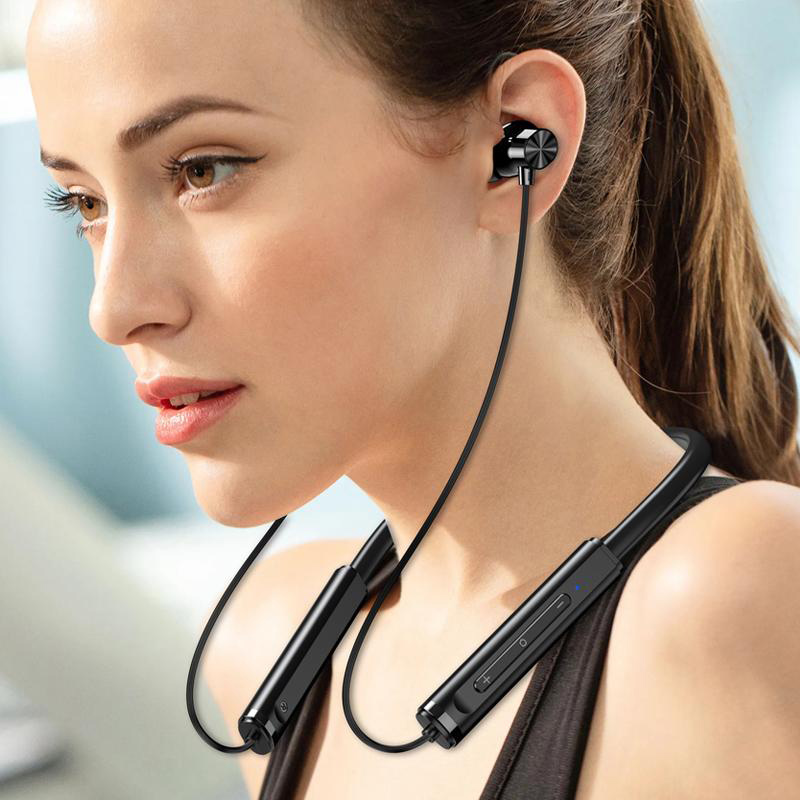 KAKUSIGA earphones KSC-1878 με μαγνήτη, Bluetooth, 10mm, 200mAh, μαύρα - Image 2