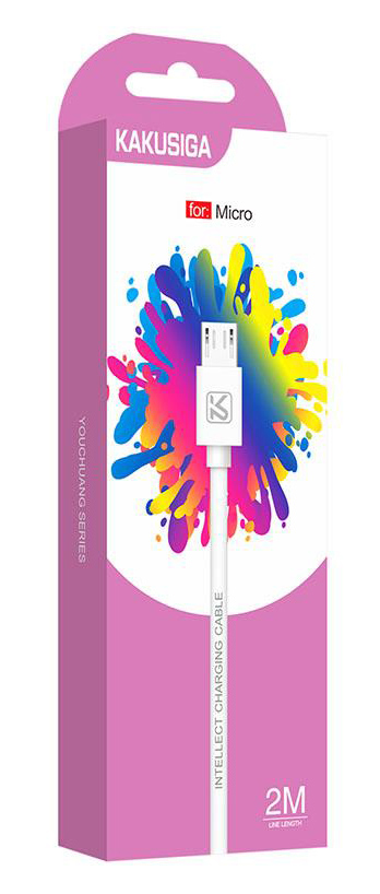 KAKUSIGA καλώδιο micro USB σε USB KSC-332, 2.4A, 480Mbps, 2m, λευκό - Image 4