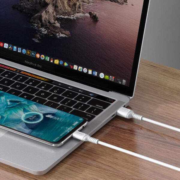 KAKUSIGA καλώδιο micro USB σε USB KSC-805, 12W, 480Mbps, 1m, λευκό - Image 2