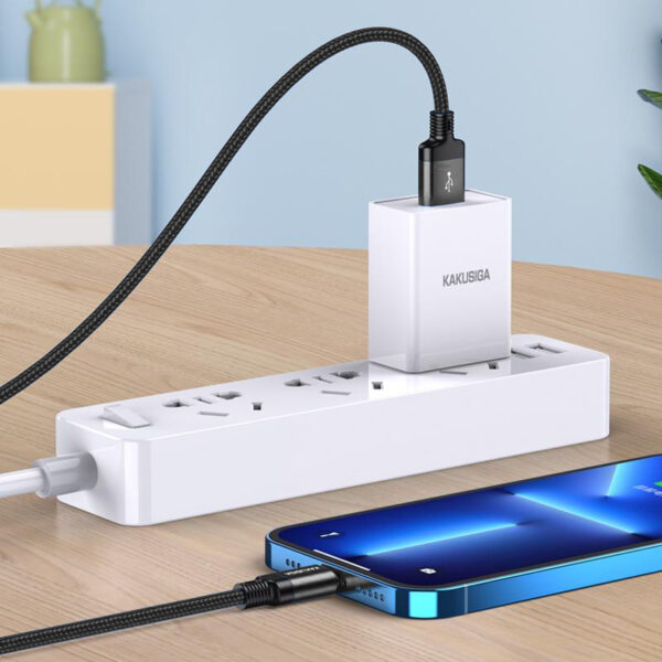 KAKUSIGA καλώδιο Lightning σε USB KSC-970, 15W, 480Mbps, 1m, μαύρο - Image 2