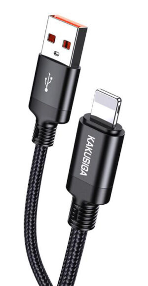 KAKUSIGA καλώδιο Lightning σε USB KSC-970, 15W, 480Mbps, 1m, μαύρο
