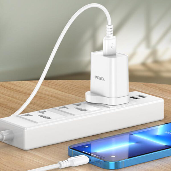KAKUSIGA καλώδιο Lightning σε USB KSC-982, 15W, 480Mbps, 1m, λευκό - Image 2