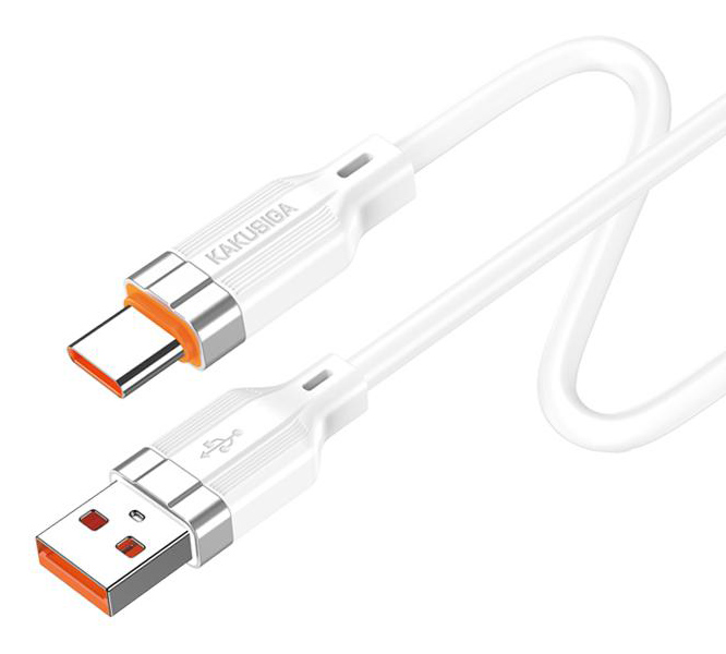 KAKUSIGA καλώδιο USB-C σε USB KSC-995, σιλικόνης, 5A, 480Mbps, 1m, λευκό - Image 3