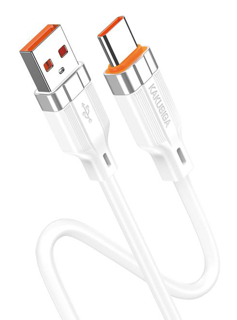 KAKUSIGA καλώδιο USB-C σε USB KSC-995, σιλικόνης, 5A, 480Mbps, 1m, λευκό