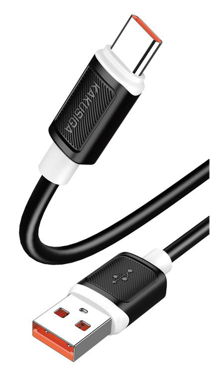 KAKUSIGA καλώδιο USB-C σε USB KSC-998, σιλικόνης, 5A, 480Mbps, 1m, μαύρο