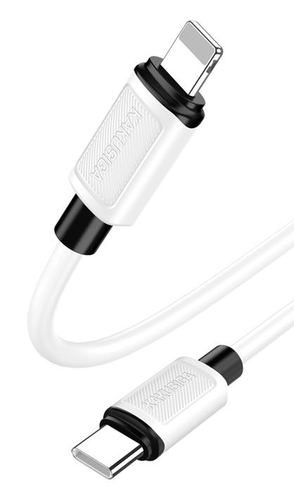 KAKUSIGA καλώδιο Lightning σε USB-C KSC-998, σιλικόνης, 30W, 480Mbps, 1m, λευκό