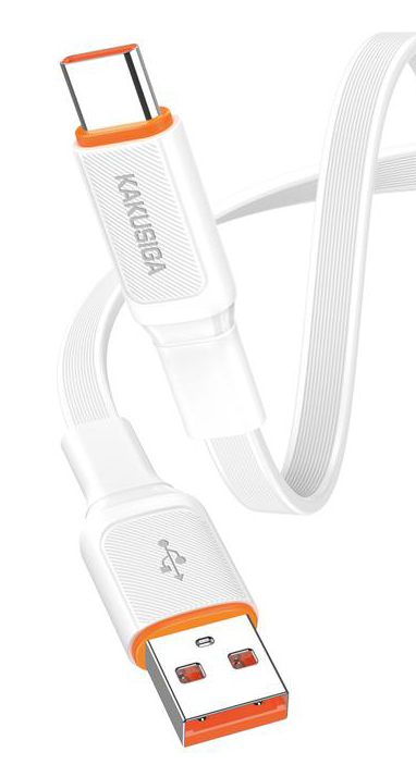 KAKUSIGA καλώδιο USB-C σε USB KSC-999, 5A, 480Mbps, flat, 1m, λευκό