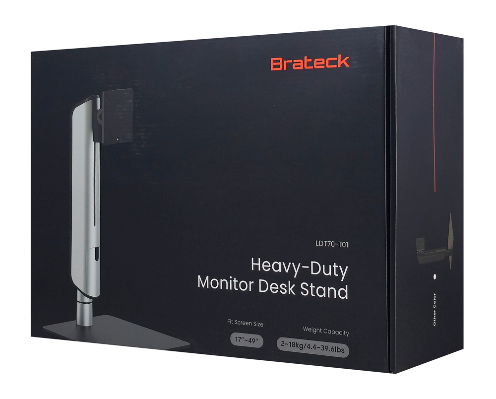 BRATECK βάση γραφείου οθόνης LDT70-T01, 17-49", έως 18kg, heavy duty - Image 8