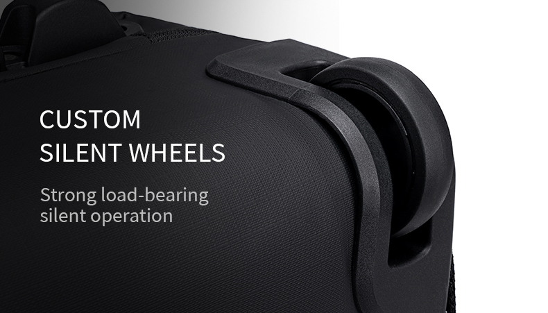 ARCTIC HUNTER τσάντα ταξιδίου LG00657-1 με θήκη laptop 15.6", τροχήλατη, 27L, μαύρη - Image 6