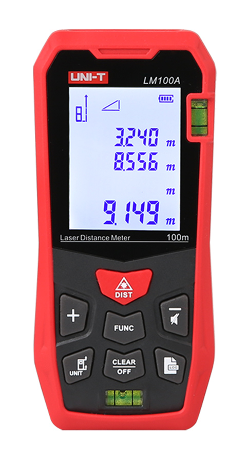 UNI-T laser μετρητής απόστασης LM100A, m/ft/in, 100m
