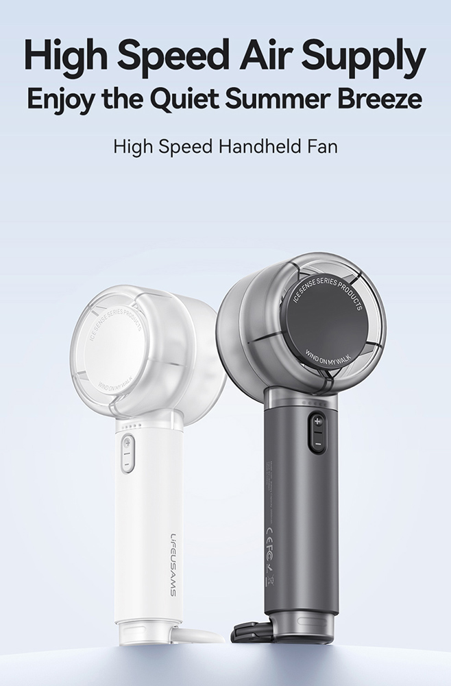 USAMS φορητός ανεμιστήρας LU01 με 5 ταχύτητες, 2000mAh, λευκός - Image 2