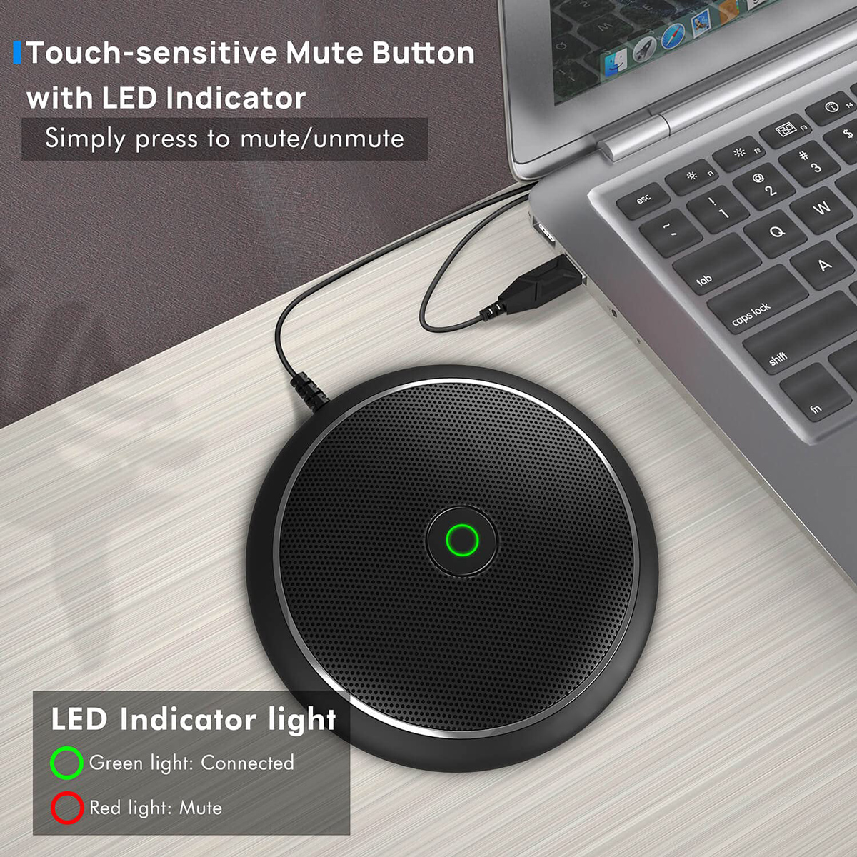 CMTECK επιτραπέζιο μικρόφωνο M003, omnidirectional, USB, μαύρο - Image 3