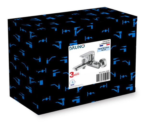 BRUNO μπαταρία τοίχου μπάνιου M31570-235C, αναμεικτική, ασημί - Image 6