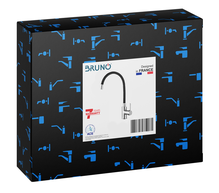 BRUNO μπαταρία πάγκου κουζίνας M54804-006C-S626, εύκαμπτη, αναμεικτική, μαύρη - Image 5