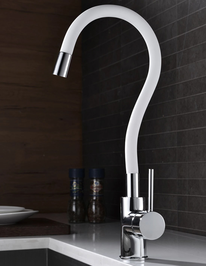 BRUNO μπαταρία πάγκου κουζίνας M54804-006C-S626, εύκαμπτη, αναμεικτική, λευκή - Image 2