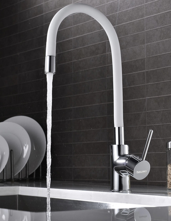 BRUNO μπαταρία πάγκου κουζίνας M54804-006C-S626, εύκαμπτη, αναμεικτική, λευκή - Image 3