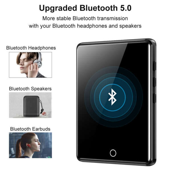 RUIZU MP3 player M6 με οθόνη αφής 2.8", 8GB, ελληνικό μενού, μαύρο - Image 3