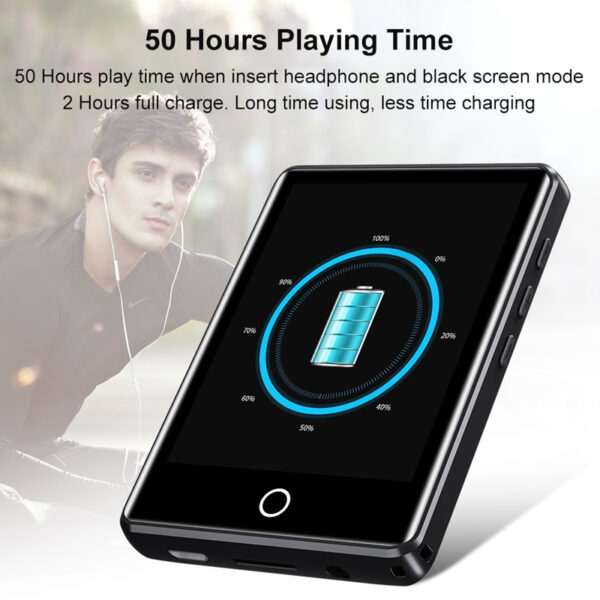 RUIZU MP3 player M6 με οθόνη αφής 2.8", 8GB, ελληνικό μενού, μαύρο - Image 4